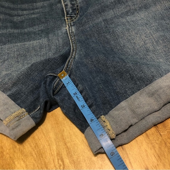 Lane Bryant Blue Jean Shorts with Rainbow Detail - Picture 6 of 10